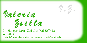 valeria zsilla business card